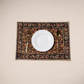 Black - natural dyed pedana kalamkari cotton table mat 11