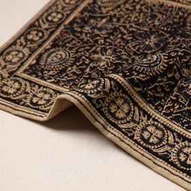 Black - natural dyed pedana kalamkari cotton table mat 28