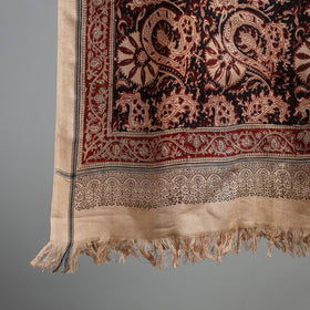 Natural dyed pedana kalamkari printed handloom cotton towel