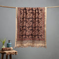Natural dyed pedana kalamkari printed handloom cotton towel