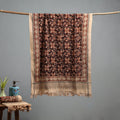 Natural dyed pedana kalamkari printed handloom cotton towel
