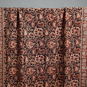 Natural dyed pedana kalamkari printed handloom cotton towel