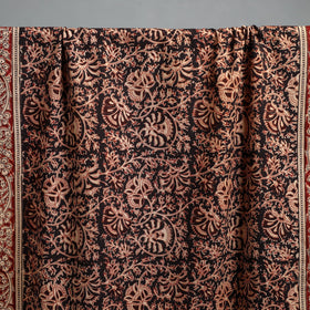 Natural dyed pedana kalamkari printed handloom cotton towel