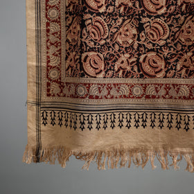 Natural dyed pedana kalamkari printed handloom cotton towel