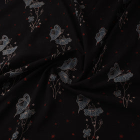 Natural dyed pure mul cotton hand block ajrakh print fabric