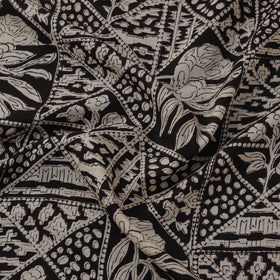 Natural dyed pure mul cotton hand block bagru print fabric