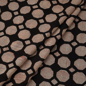 Natural dyed pure mul cotton hand block bagru print fabric
