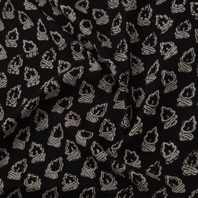 Natural dyed pure mul cotton hand block bagru print fabric