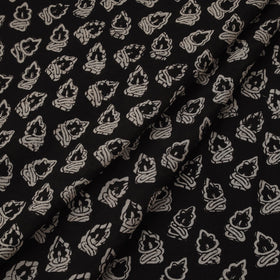 Natural dyed pure mul cotton hand block bagru print fabric