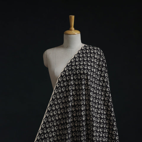 Natural dyed pure mul cotton hand block bagru print fabric