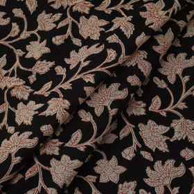 Natural dyed pure mul cotton hand block bagru print fabric