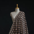 Natural dyed pure mul cotton hand block bagru print fabric