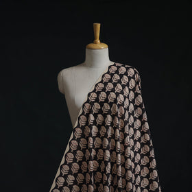 Natural dyed pure mul cotton hand block bagru print fabric