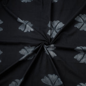 Black - nui shibori tie-dye cotton fabric - handcrafted