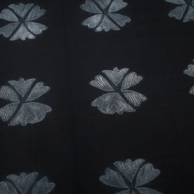 Black - nui shibori tie-dye cotton fabric - handcrafted