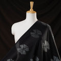 Black - nui shibori tie-dye cotton fabric - handcrafted