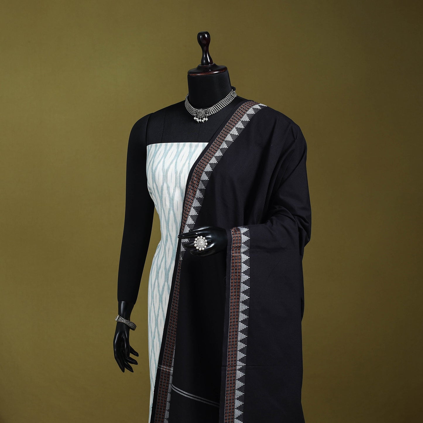 Odisha handloom cotton sambalpuri dupatta 05 - handcrafted