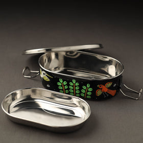 Buy Odisha Pattachitra Handpainted Stainless Steel Capsule Lunch Box (4 x 2 in) Online at iTokri.com