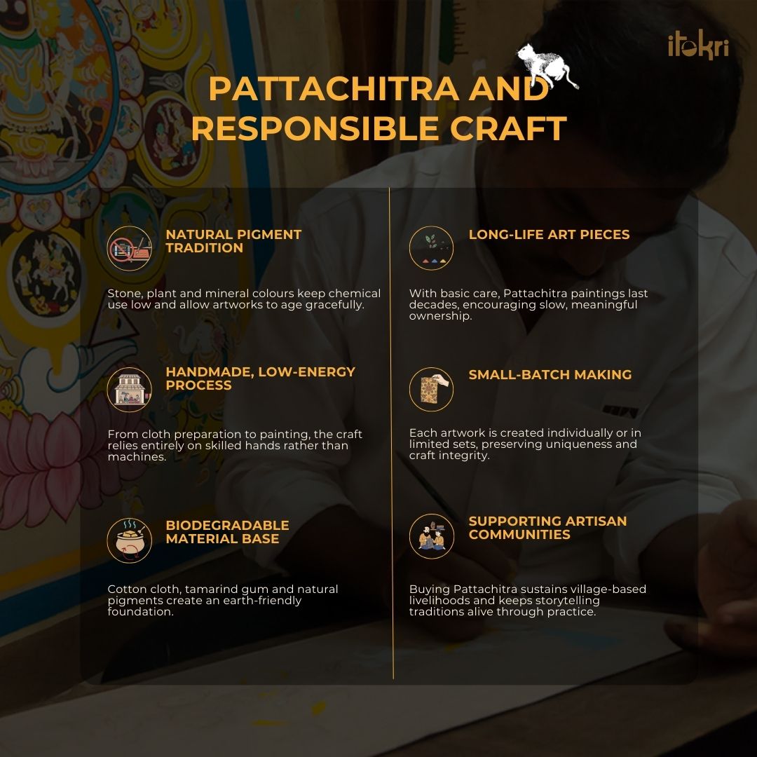 Black - odisha pattachitra handpainted stainless steel