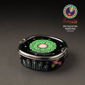   Odisha Pattachitra Handpainted Stainless Steel Chakra Lunch Box (6 x 6 in) Online at iTokri.com