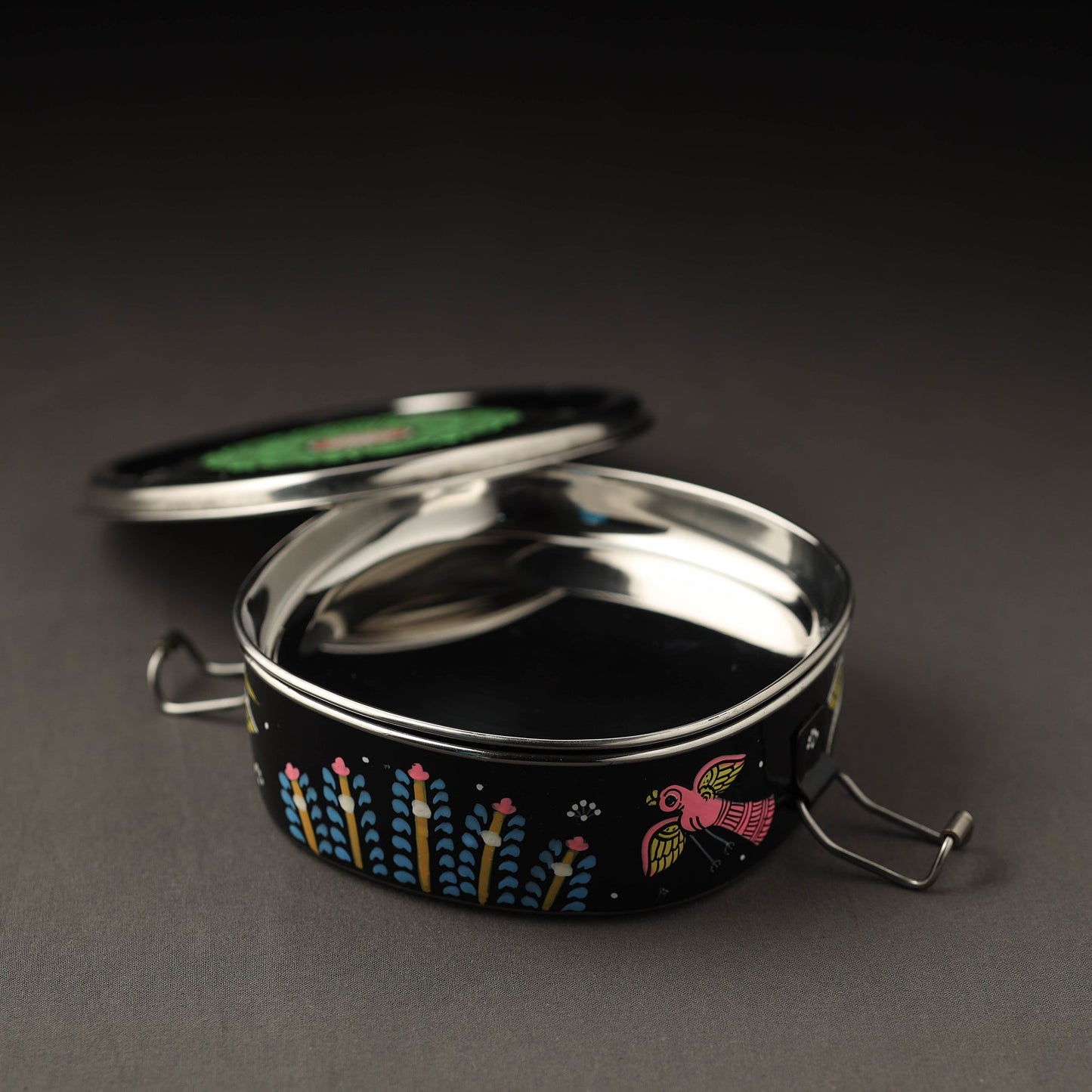   Odisha Pattachitra Handpainted Stainless Steel Chakra Lunch Box (6 x 6 in) Online at iTokri.com