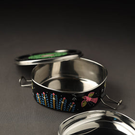   Odisha Pattachitra Handpainted Stainless Steel Chakra Lunch Box (6 x 6 in) Online at iTokri.com