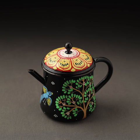  Odisha Pattachitra Handpainted Stainless Steel Tea Pot (500ml) 