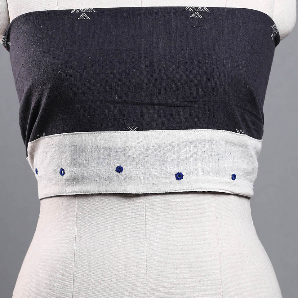 Black - organic kala cotton handloom blouse piece 36