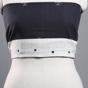 Black - organic kala cotton handloom blouse piece 36