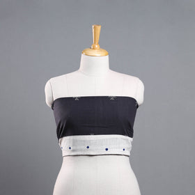 Black - organic kala cotton handloom blouse piece 36