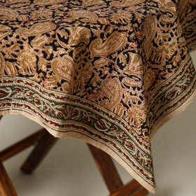 Black - original pedana kalamkari natural dyed cotton table