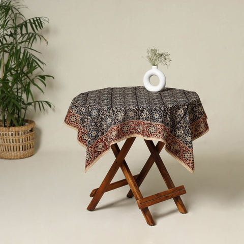 Black - original pedana kalamkari natural dyed cotton table