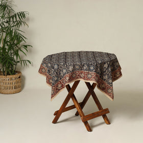 Black - original pedana kalamkari natural dyed cotton table