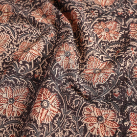 Black Pedana Kalamkari Block Print Cotton Table Cover