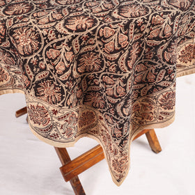 Buy Black Original Pedana Kalamkari Block Printed Cotton Table Cover