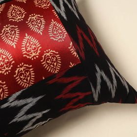 Black - patch ikat cushion cover 11 - handcrafted