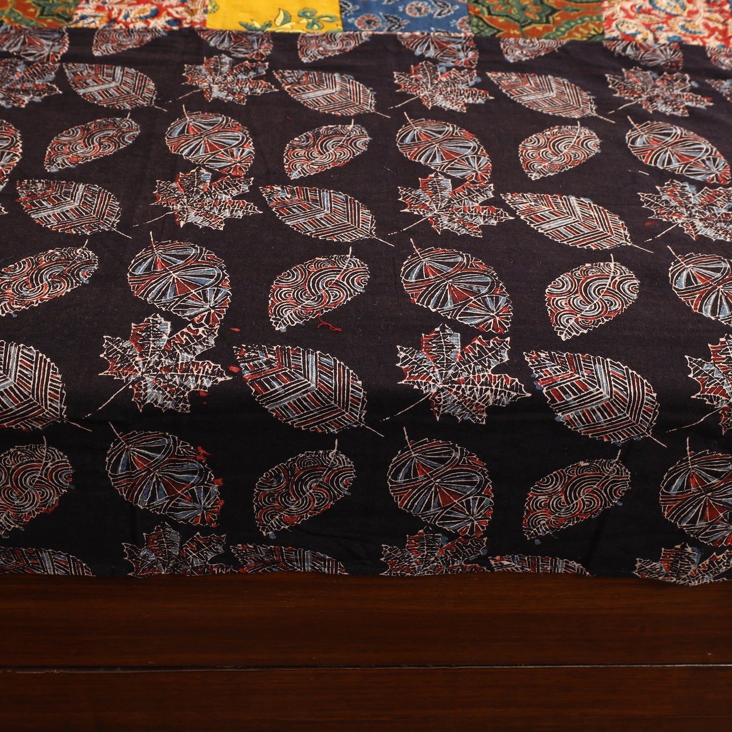 Buy Black Patchwork Cotton Double Ajrakh Bed Sheet Set 