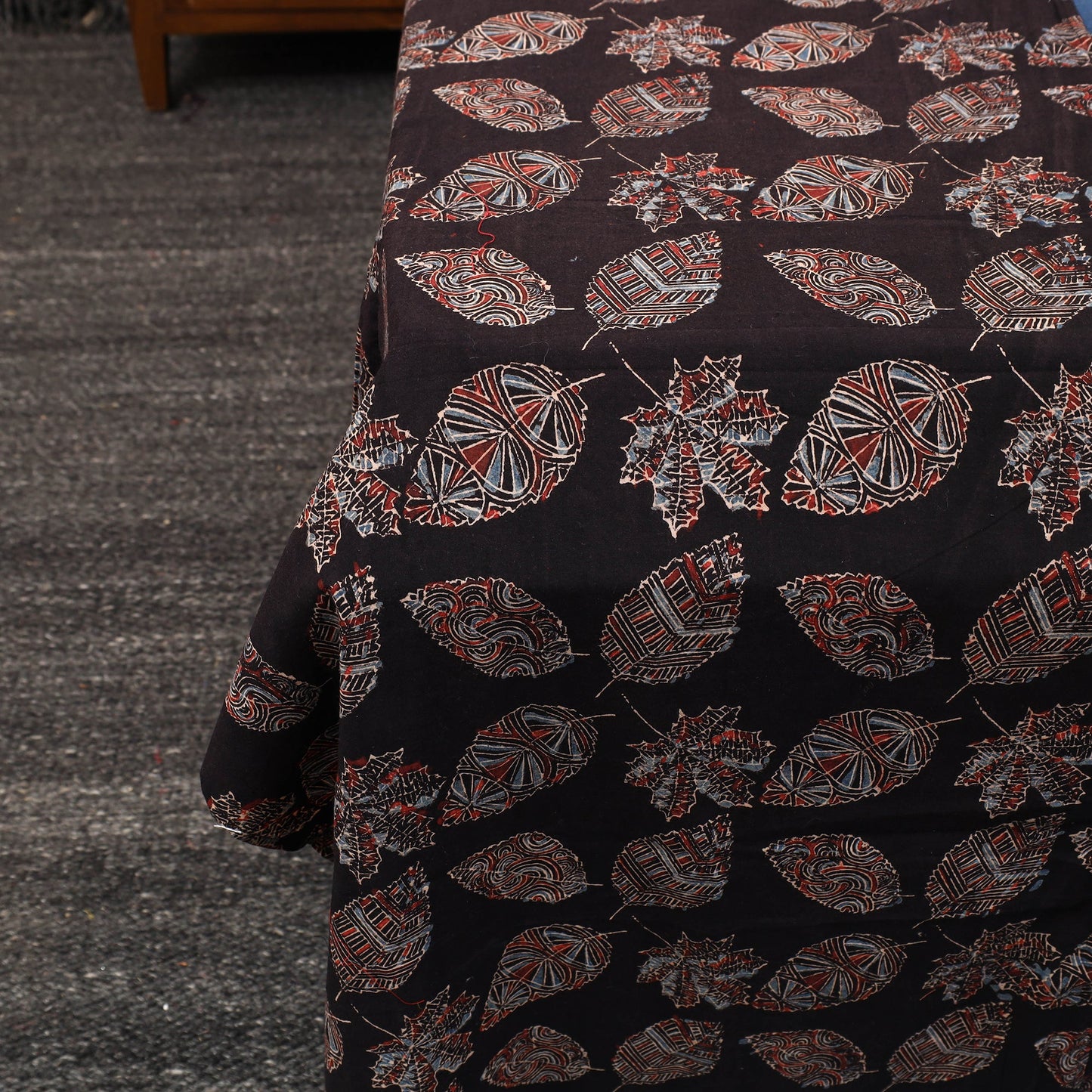 Buy Black Patchwork Cotton Double Ajrakh Bed Sheet Set 