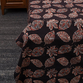 Black - Patchwork Block Print Ajrakh Cotton Double Bed Sheet Set 09