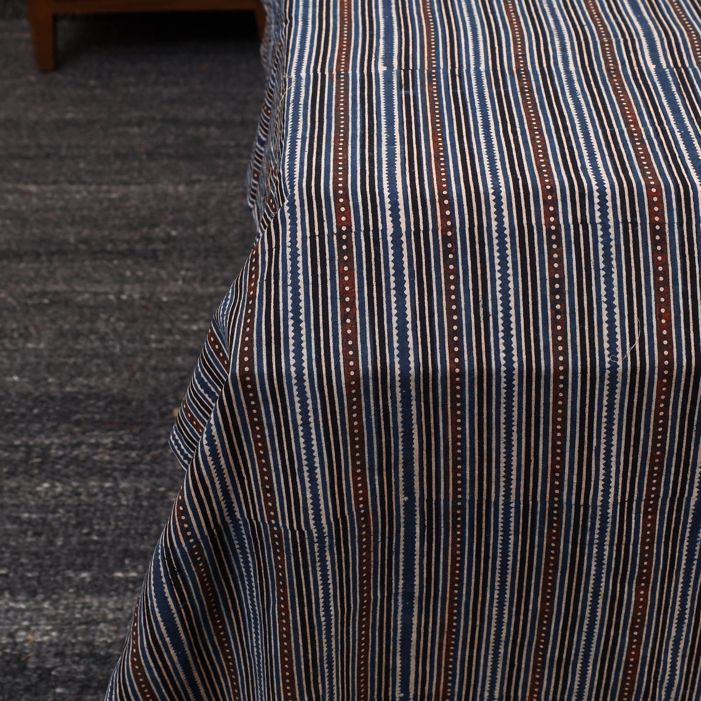 Black - Patchwork Block Print Ajrakh Cotton Double Bed Sheet Set 10