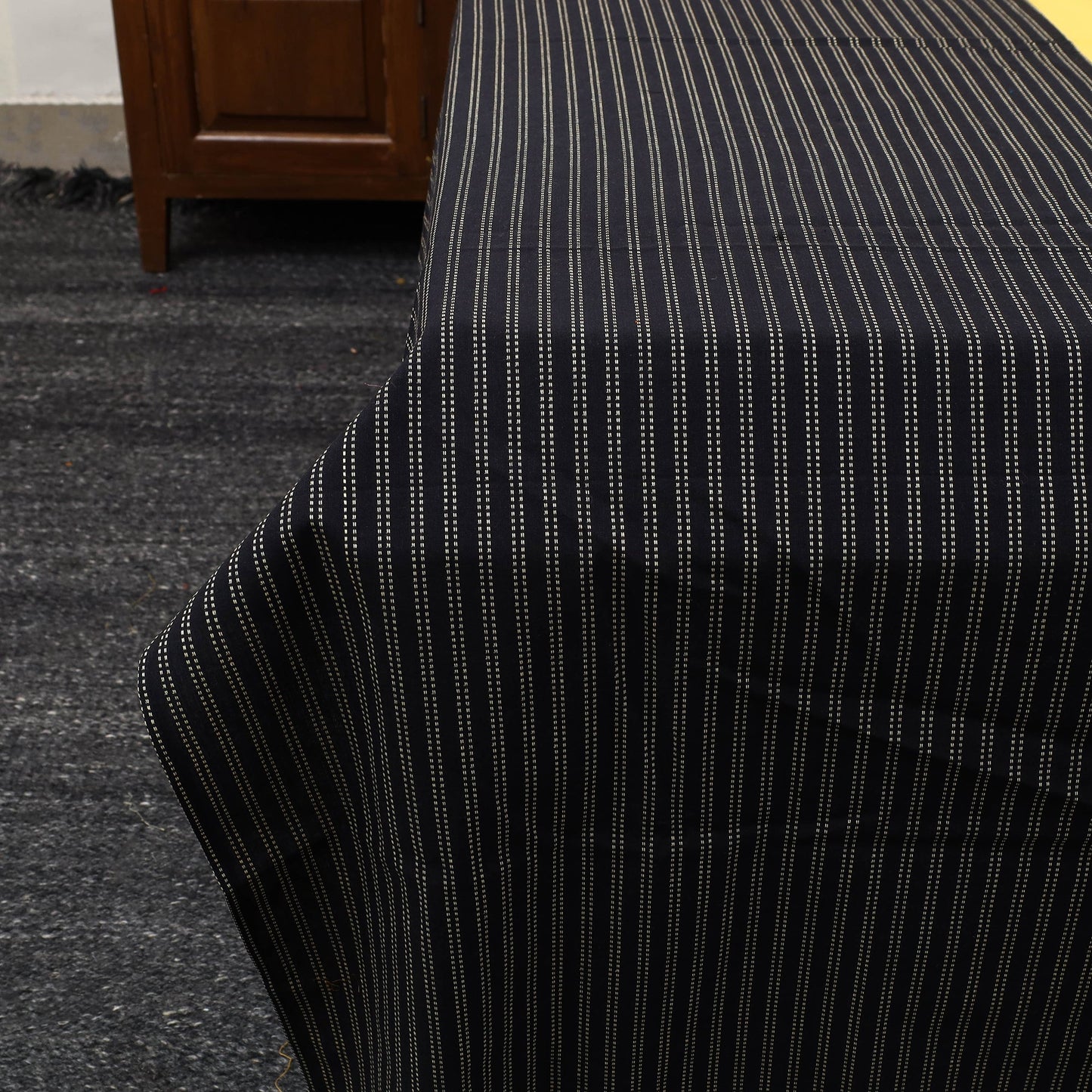 Buy Black Patchwork Cotton Double Jacquard Bed Sheet Set