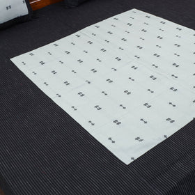 Black - patchwork cotton double jacquard bed sheet set 09