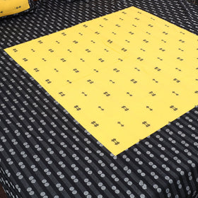Buy Black Patchwork Cotton Double Jacquard Bed Sheet Set