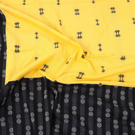 Buy Black Patchwork Cotton Double Jacquard Bed Sheet Set