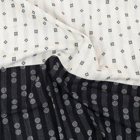 Black - patchwork cotton double jacquard bed sheet set 31