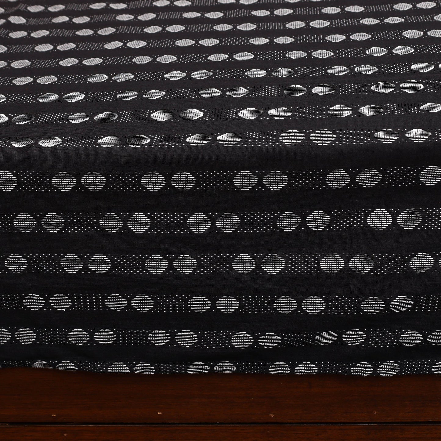 Black - Patchwork Cotton Double Jacquard Bedsheet Set 18