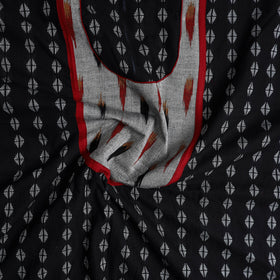 Black - patchwork cotton jacquard unstitched kurta material