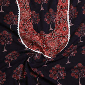 Black - patchwork cotton unstitched kurta material (2.6m)