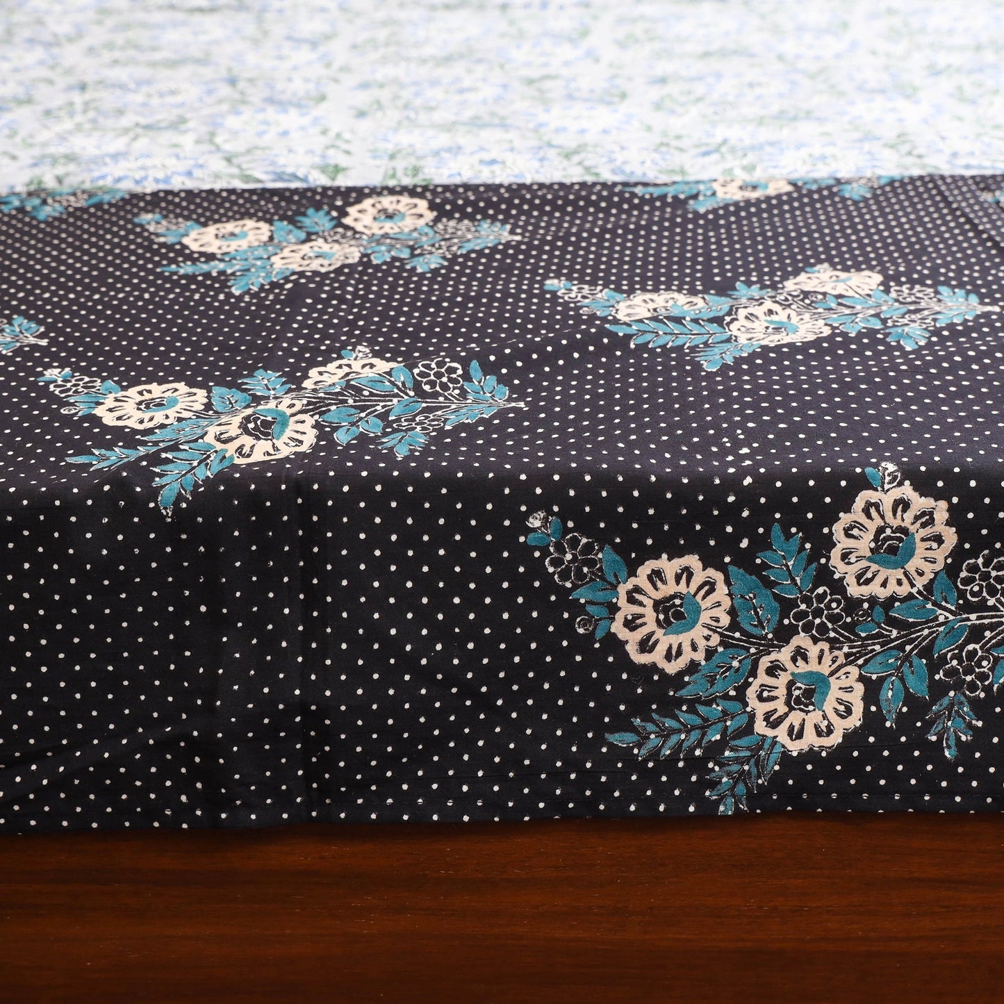 Patchwork hand double sanganeri bedsheet set (108 x 90 in)