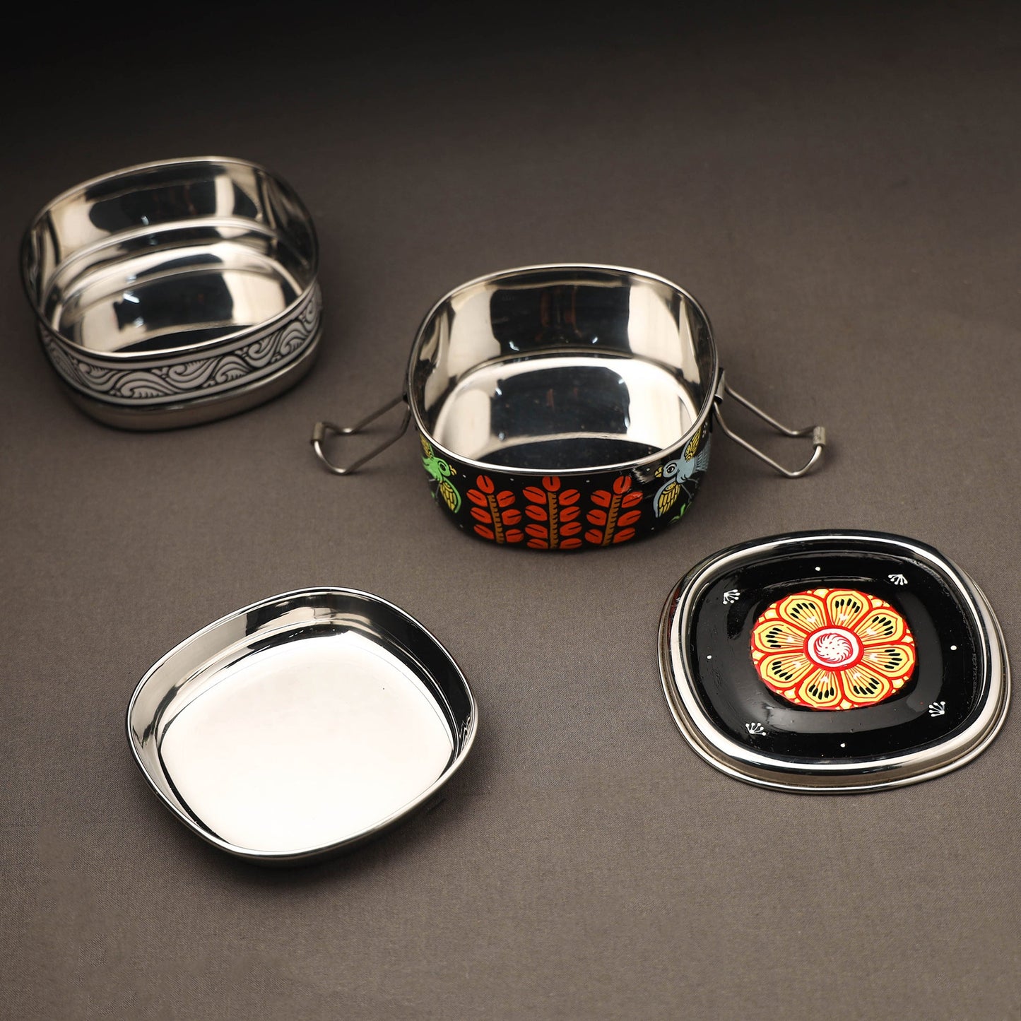  Buy Pattachitra Hand-Painted Stainless Steel Lunch Box